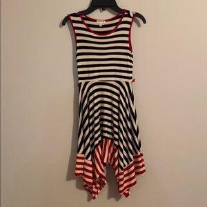 Striped dress girls 10/12